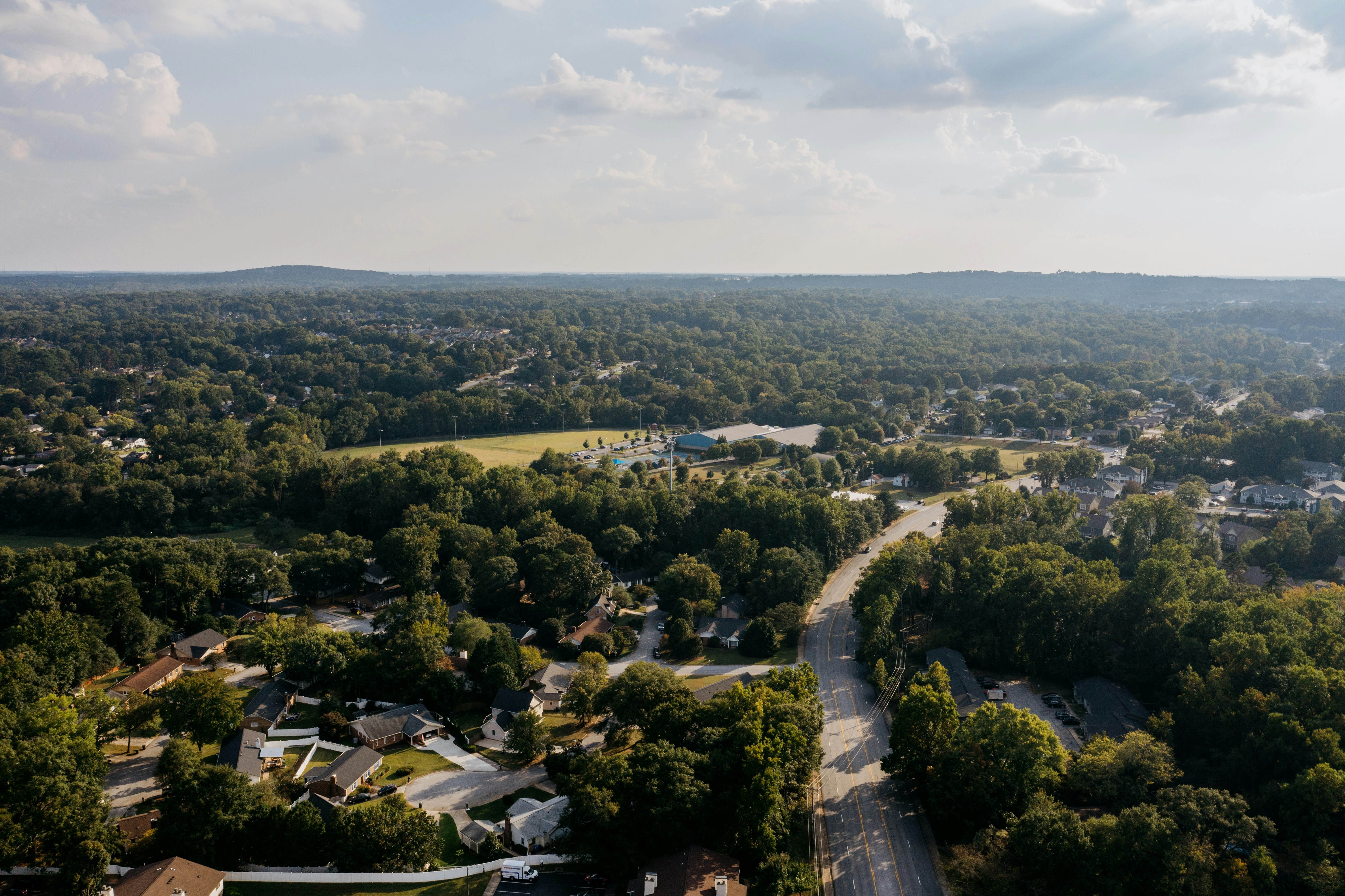 Grayson County community aerial view
